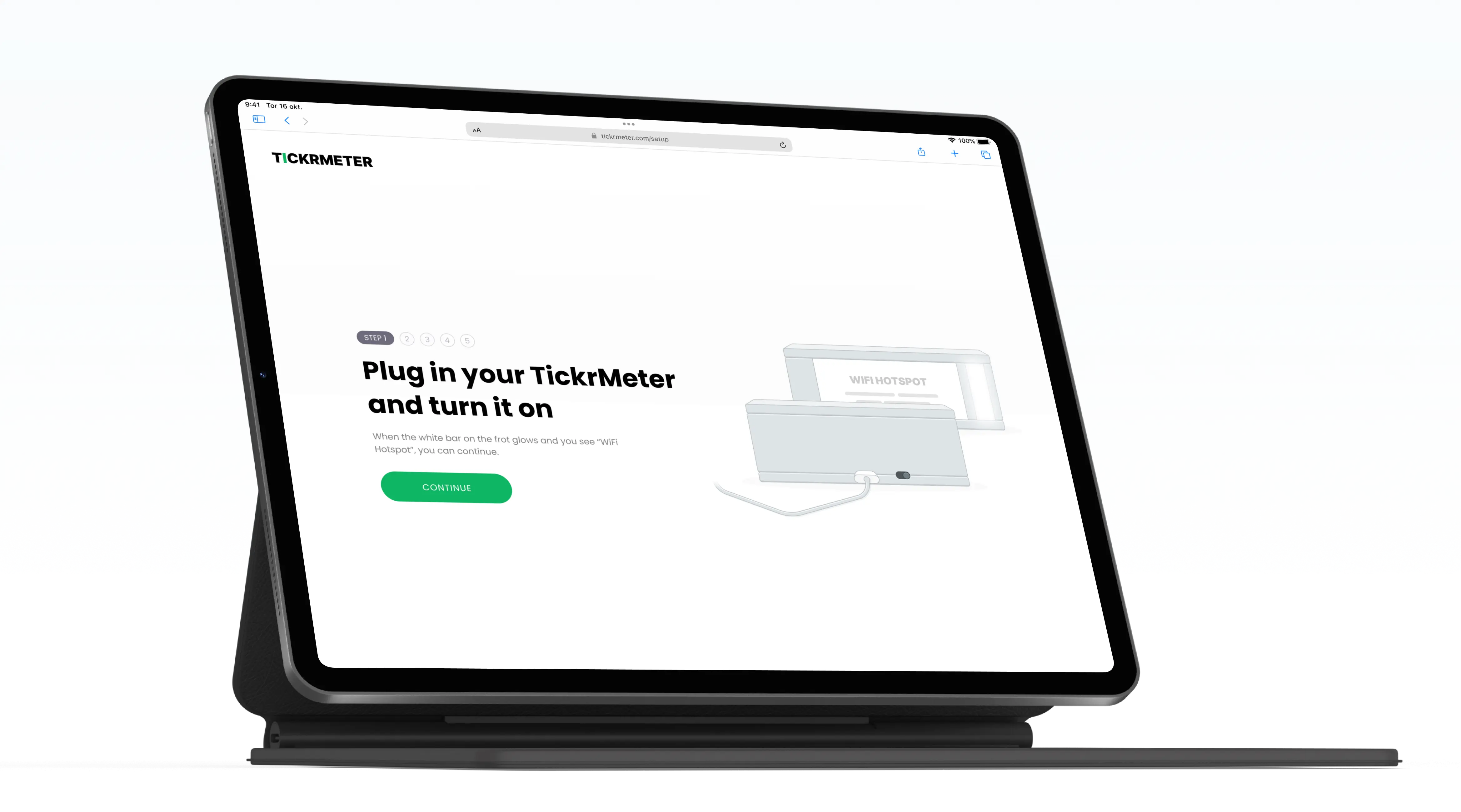 TickrMeter onboarding made simple