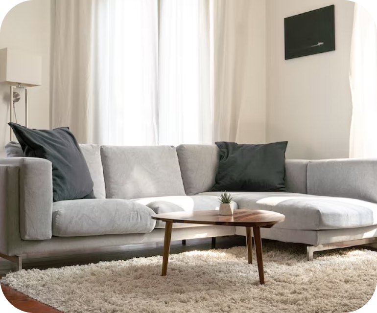 Sofa in living space