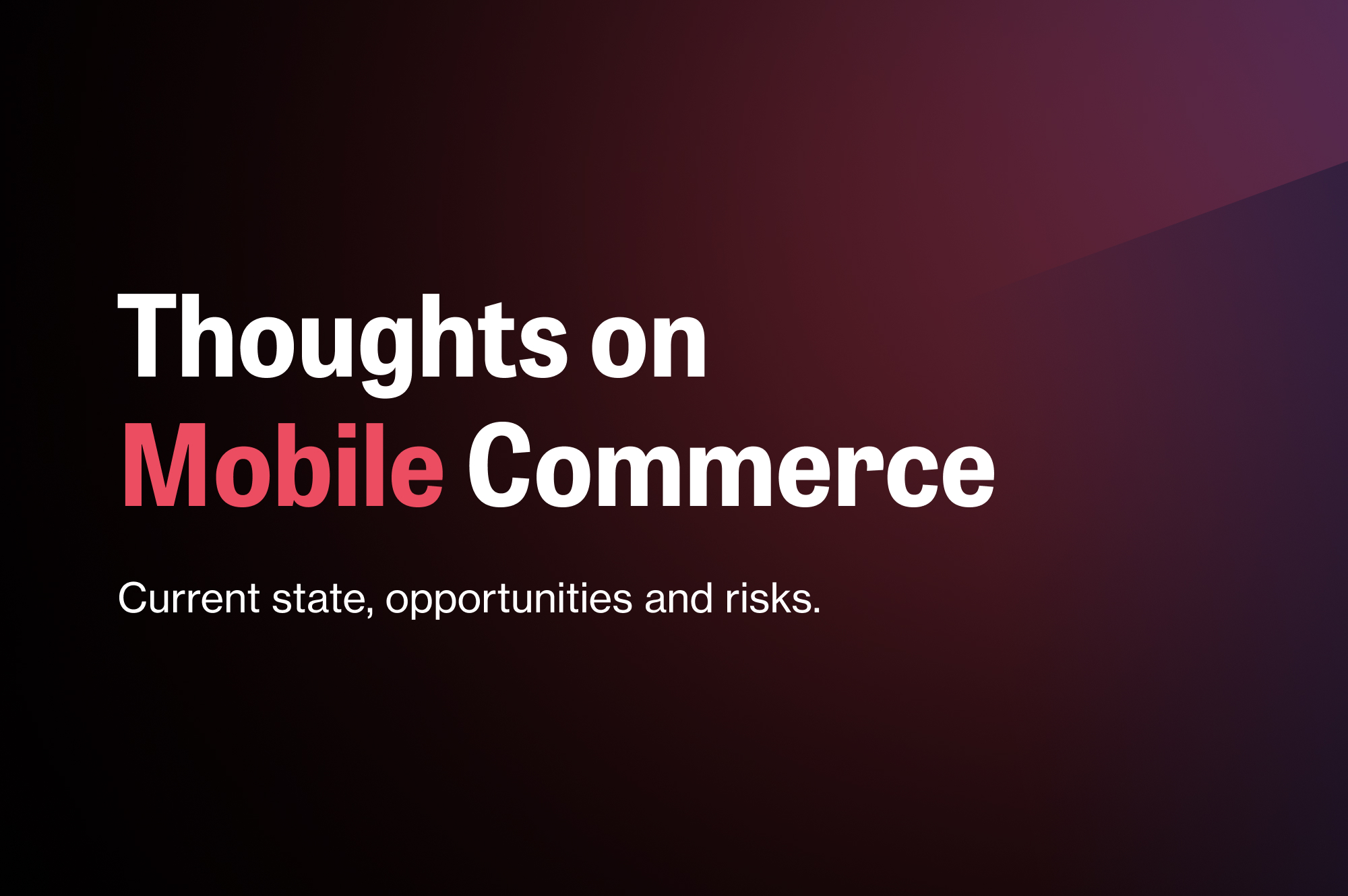 Mobile Commerce