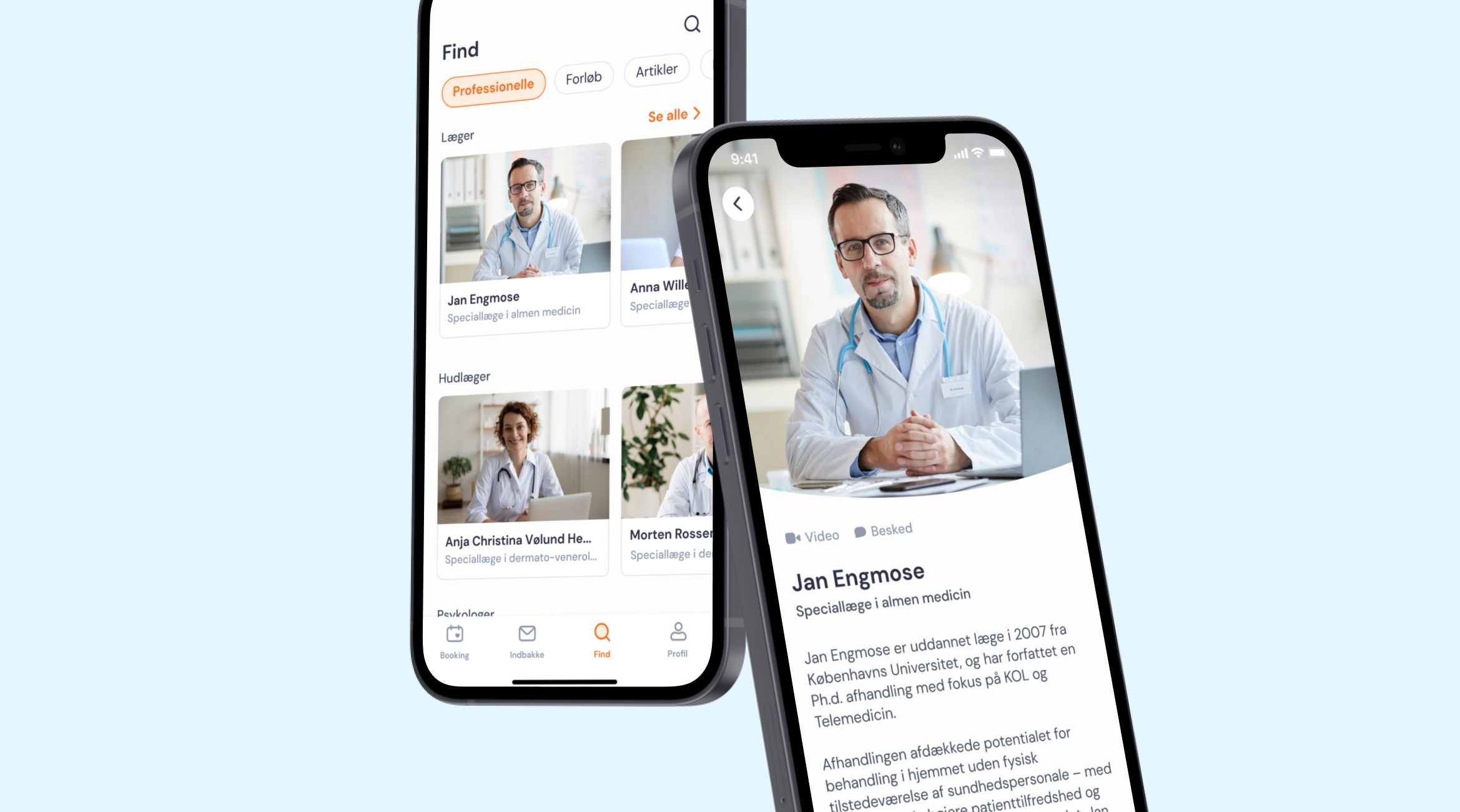 List of doctors in the app