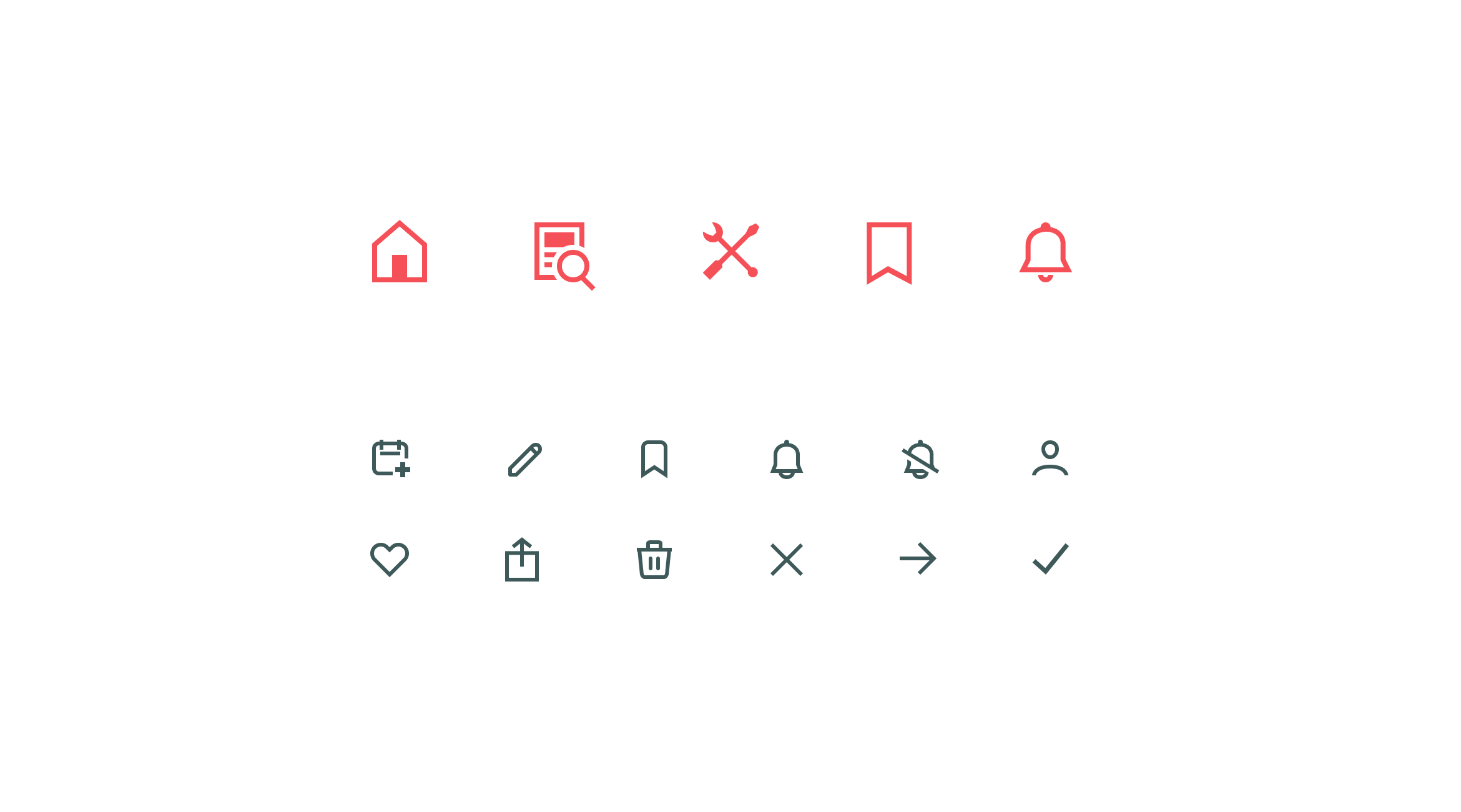 Custom icons for the app
