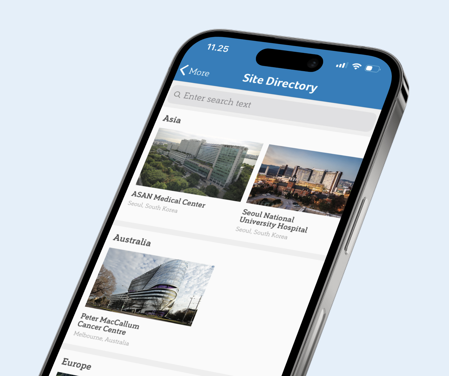Site directory in app