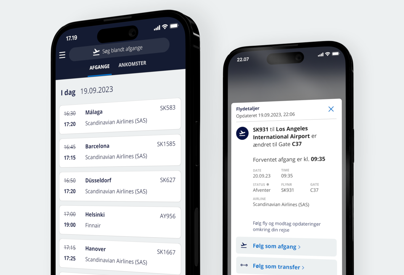 Easily find all information about your flight