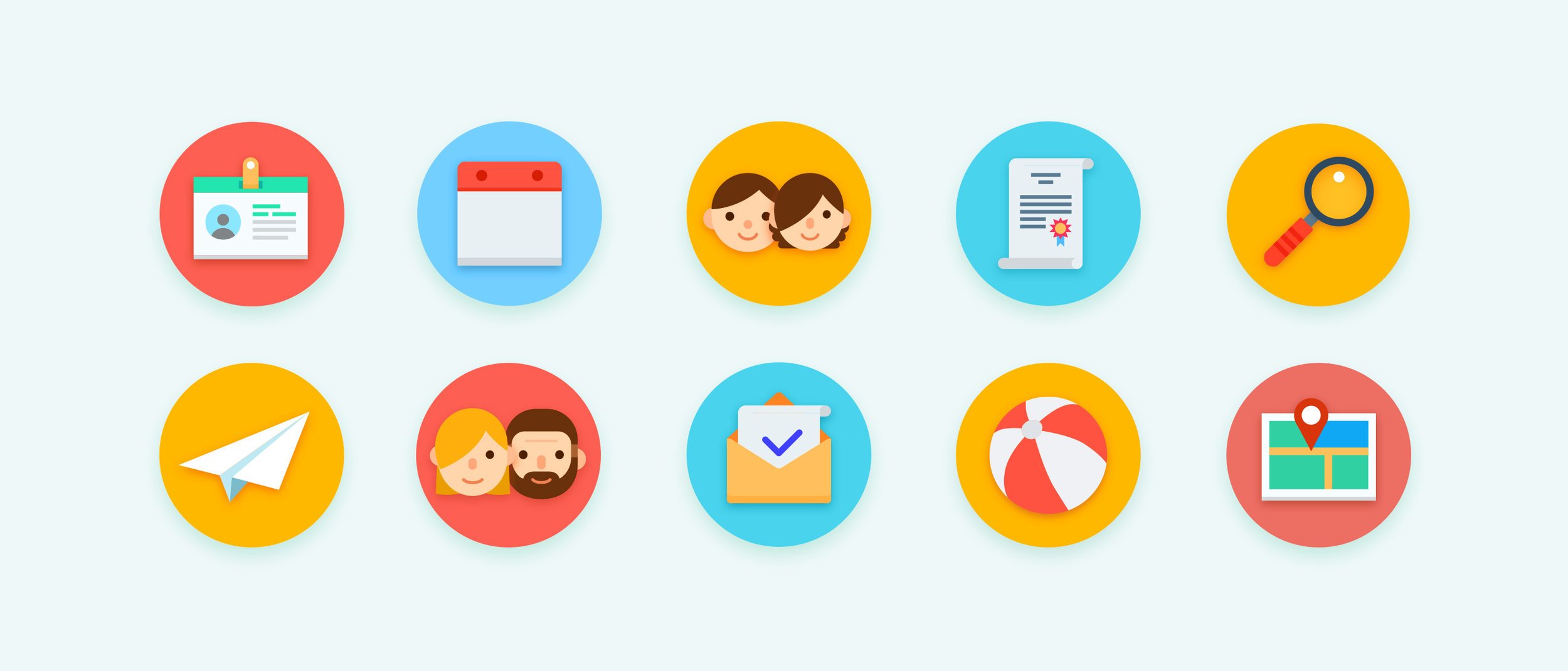 Good vibes and colourful icons