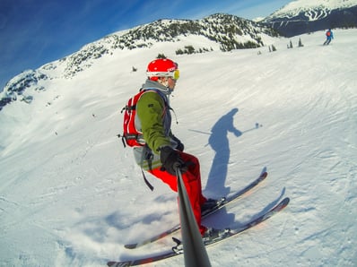 Casper ski selfie